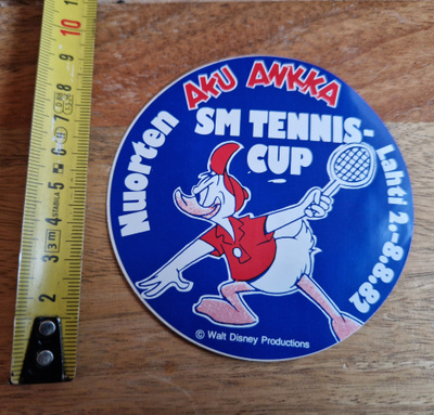 Aku Ankka. Nuorten Sm Tennis Cup 1982 Tarra