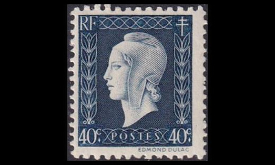 Ranska 711 ** Marianne Dulac 40 C (1945)