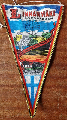   Linnanmäki  Vintage Iso Matkailuviiri
