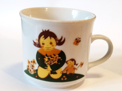Lasten retro / vintage mukit 2 kpl