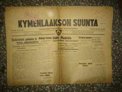 Sanomalehti: Kymenlaakson Suunta 16.11.1937 (IKL)