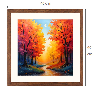 Uusi maisema taulu koko 40 cm x 40 cm kehyksineen