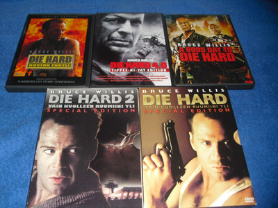 DIE HARD 1 - 5 (Bruce Willis) 9-levyä