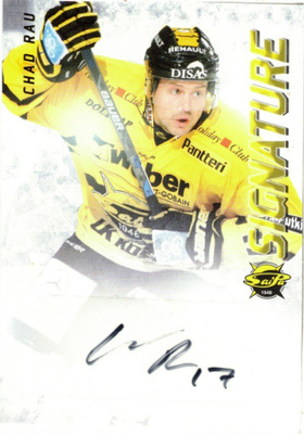 2015-16 Cardset CHAD RAU SaiPa Signature nimmari