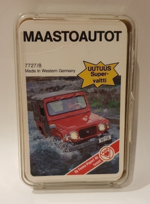 Maastoautot – korttipeli (32 pelikorttia)