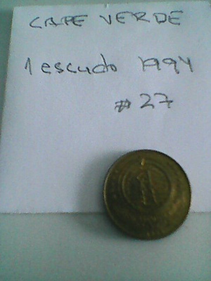 Cape Verde 1 escudo 1994, km#27
