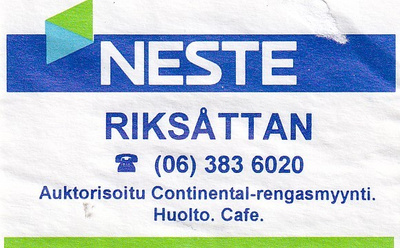 Riksåttan , NESTE,  Continental   6/8