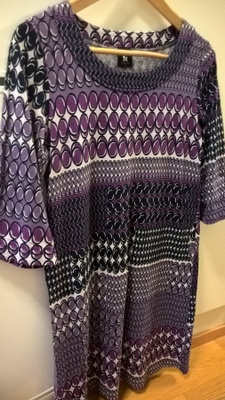 Nanso Dacapo kuosillinen Trikoomekko / Mekko - koko S