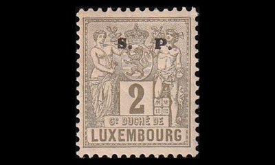 Luxemburg 36aD * Virkamerkki 2 C (12½) vihertävänoliivi (