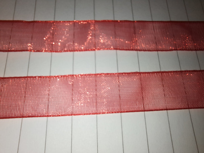 500cm punainen organtza nauha