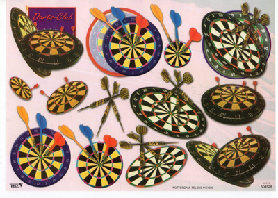 3D KUVA °°DARTS-CLUB°° / TBZ °Kultaväriä°
