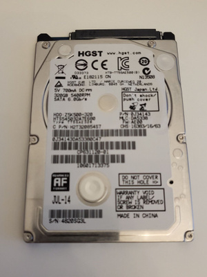 HGST 320GB 2,5" 5400rpm sata kovalevy