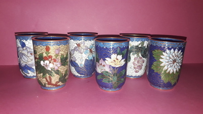 6 x CLOISONNE PIKARIT . UPEAT