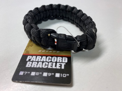 Paracord ranneke musta 7"