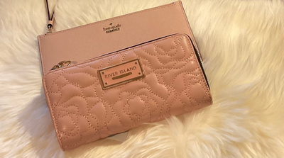 RIVER ISLAND kaunis vaalea roosa lompakko