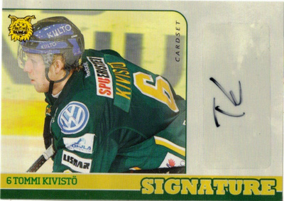 2014-15 Cardset TOMMI KIVISTÖ Ilves Signature nimmari