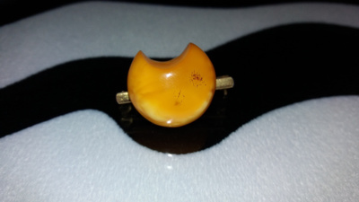 Vintage Baltic Amber EGG YOLK Meripihka kuu solki