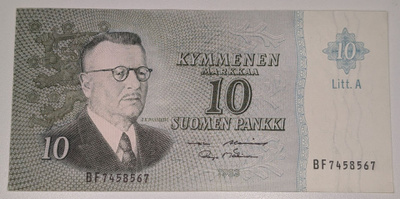 10 Markkaa 1963 Litt. A BF7458567