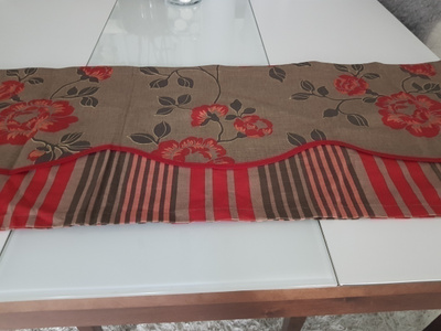 Kukka+raita  -kuosillinen Verhokappa / Verho 40 x 280 cm