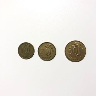10 mk, 20 mk & 50 mk