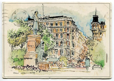 Helsinki J.L. Runebergin patsas, Olli Joki, kulkenut 1979
