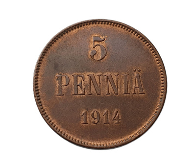 1 penni 1914 - hienokuntoinen!