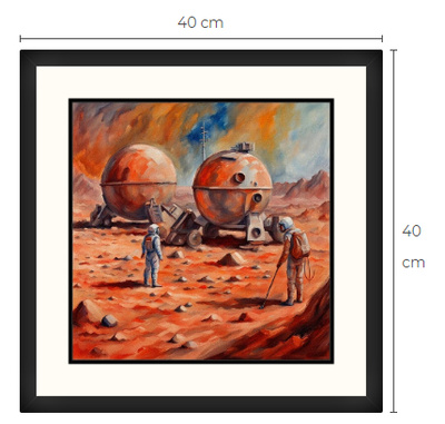 Uusi Science Fiction taulu koko 40 cm x 40 cm kehyksineen