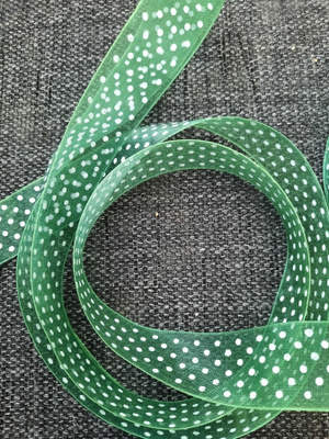 450cm vihreä polka dot organzanauha