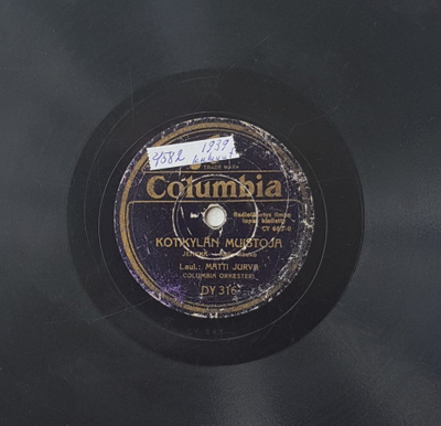 Savikiekko 1939 - Matti Jurva - Columbia DY 316