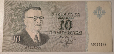 10 Markkaa 1963 ilman Litt A5115844