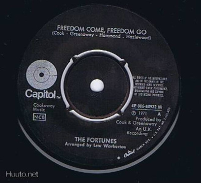 THE FORTUNES freedom come, freedom go 45 -1971- skandinavia