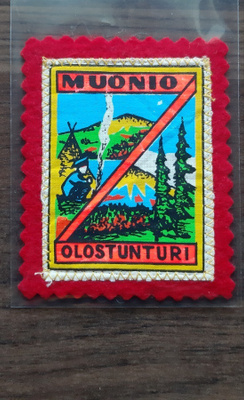 Muonio Olostunturi vintage kangasmerkki