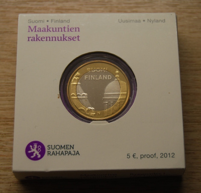 Suomi 5e juhlaraha Helsingin tuomiokirkko - 2012 PROOF