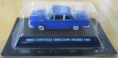 Hino Contessa 1300 Coupe 2D PD300 Blue 1965 Konami 1:64
