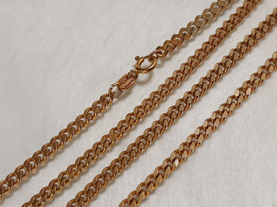 70cm  Amerikalainen Gold double panssari kaulakoru