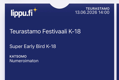 Lippu Teurastamo-festivaalit 13.6.2026