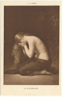 J-J HENNER - Nainen - vanha kortti