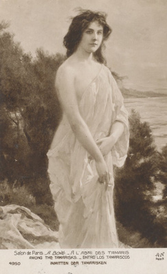 NAINEN - 1926 kulkenut taidekortti