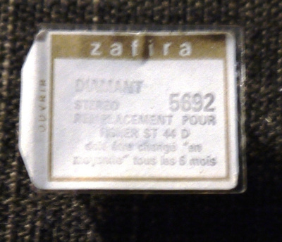 Levysoittimen neula Zafira Diamant 5692 (FISHER ST 44 D)