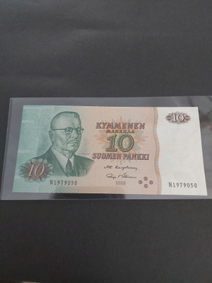 Pakka sileä 10mk seteli 1980