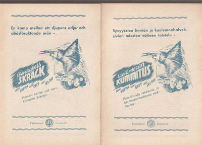 ELOKUVA ESITE ETELÄMEREN KUMMITUS 1946  (K12-94)