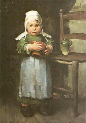 H. Schjerfbeck : Hollantilaistyttö. Ei kulk.