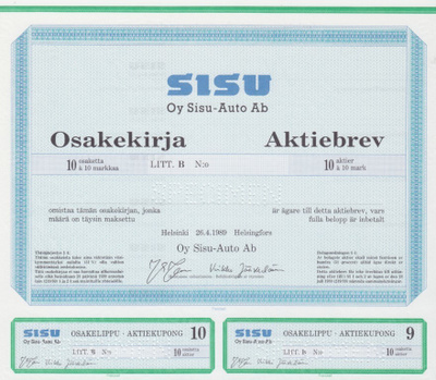 OKK 1989 Sisu-Auto Oy spec pörssi, Helsinki