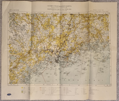 Suomen taloudellinen kartta 1936 Helsinki