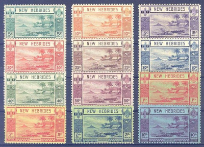 (S0379) NEW HEBRIDES (BRITISH), 1938 (Beach Scene). MLH*