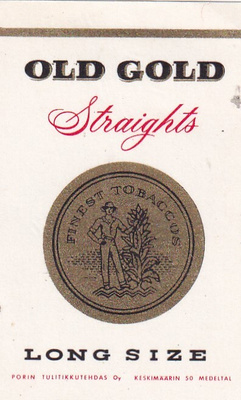 Old Gold Straights. Long Size, Finest Tobaccos   s20