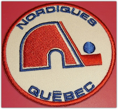 NHL - Quebec Nordiques -kangasmerkki / haalarimerkki