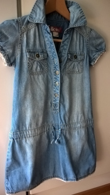 Farkkumekko / Denim Mekko - koko 134cm