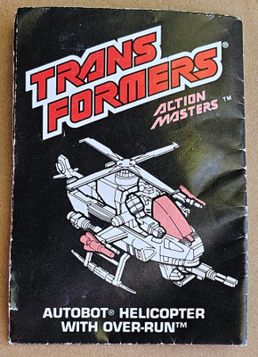 Transformers G1 Autobot Helicopter & Over-Run - Ohjekirja