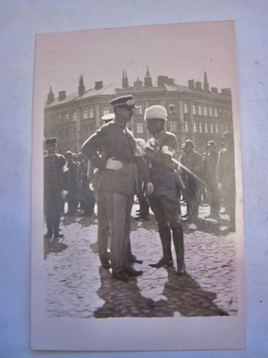 VANHA Valokuva Mannerheim Helsinki 1919 Suojeluskunta ym